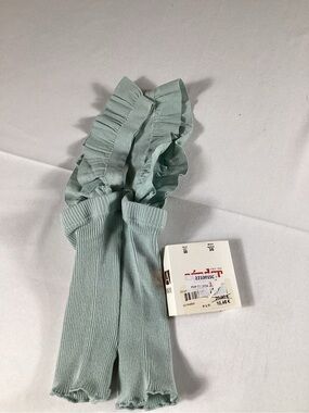 Cóndor Baby Girls Ribbed Ruffle Suspender Leggings Size 00 / 3-6M